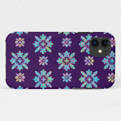 Deep Paars Hawaiian Quilt Pattern Hoesje (Achterkant (horizontaal))