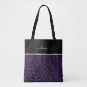 Deep Paars Leopard Pattern Draagtas (Voorkant)