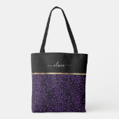 Deep Paars Leopard Pattern Draagtas (Achterkant)