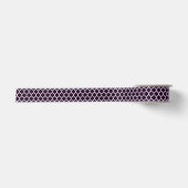 Deep Paars Moroccan Quatrefoil Pattern Lint (Voorkant)
