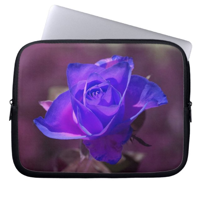 Deep Paars N roze roze roze laptop Sleeve (Voorkant)