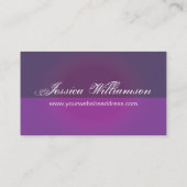 Deep Paars Plum Glow Elegant Script Visitekaartje (Achterkant)