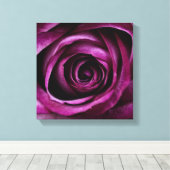 Deep Paars Roos Canvas Afdruk (Insitu (Houten vloer))