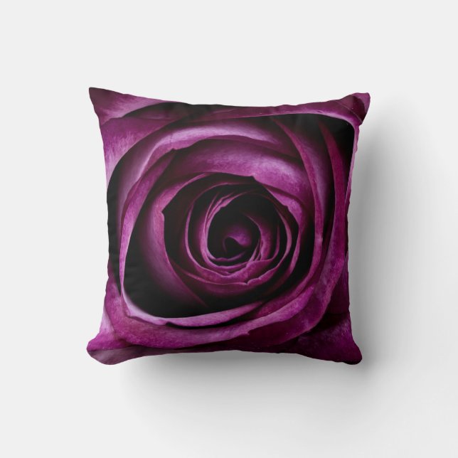 Deep Paars Roos Cushion Kussen (Voorkant)