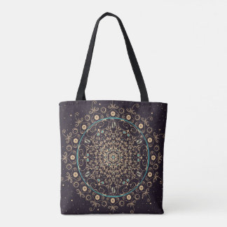Deep Paars Sky Mandala Bag Draagtas