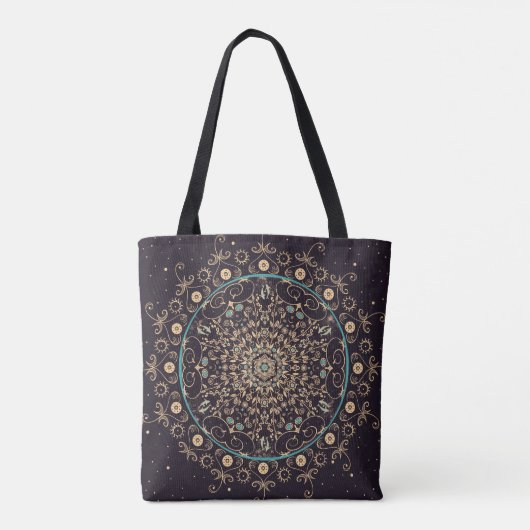 Deep Paars Sky Mandala Bag Draagtas (Achterkant)