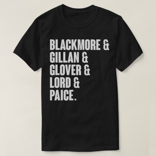 Deep Paarse Classic line-up T-shirt (Design voorkant)