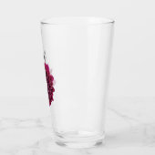 Deep Paarse Dahlia Flower gepersonaliseerd Glas (Links)