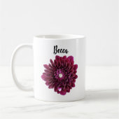 Deep Paarse Dahlia Flower Gepersonaliseerde Mok (Links)