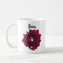 Deep Paarse Dahlia Flower Gepersonaliseerde Mok