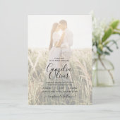 DEEP PAARSE GOLD LEAVES Wedding Invite Kaart (Staand voorkant)