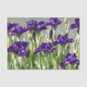 Deep Paarse Irisa Floral Tissuepapier (Voorkant)