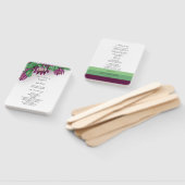 Deep Paarse King Protea Waterverf Art Handwaaier (Niet-gemonteerd)