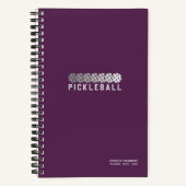 Deep Paarse Pickleball Logo Gradient Persoonlijk Notitieboek (Voorkant)