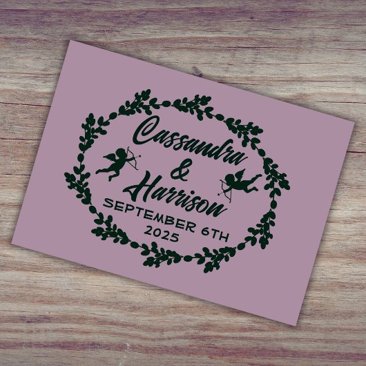 Deep Paarse rustieke bruiloft Gastenboek