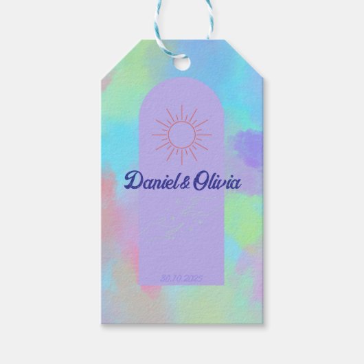 Deep Paarse Soft Wedding Stuff Cadeaulabel (Voorkant)