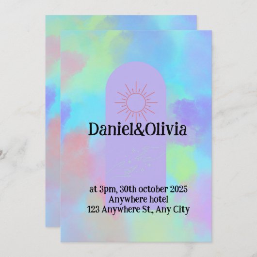 deep Paarse soft weeding stuff Kaart (Voorkant / Achterkant)