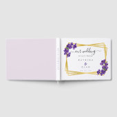 Deep Paarse Violets Bruiloft Gastenboek (Volledig)