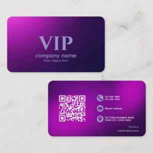 Deep Paarse VIP – Volledig & Elegant Visitekaartje