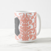 Deep Peach Damask;  alkbord Koffiemok (Voorkant rechts)