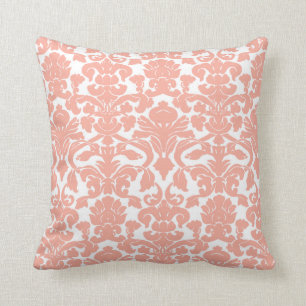 Deep Peach Damask Kussen