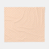 Deep Peach Polkadots Fleece Deken (Voorkant (Horizontaal))