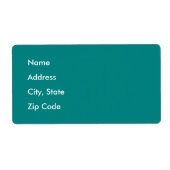 Deep Peacock Blue Etiket (Voorkant)