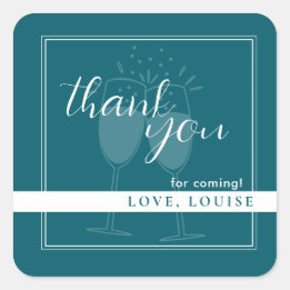 Deep Petrol Bedankt Sticker