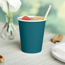 Deep Petrol Paper Cups Papieren Bekers