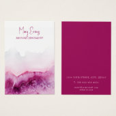 Deep Pink agaat oorbel display kaart (Voorkant /achterkant)