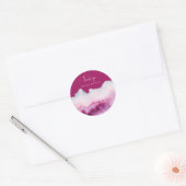 Deep Pink Agate Bedankt voor uw aankoop Ronde Sticker (Envelop)