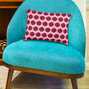 Deep Pink Dahlia - ventilator naadloos patroon op Accent Kussen