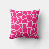 Deep Pink Giraffe Animal Print; Krijtbord Kussen (Achterkant)
