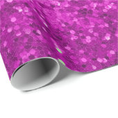Deep Pink Glam Faux Glitter Pattern Cadeaupapier (Rol Hoek)
