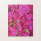 Deep Pink Hydrangea Bloemblaadje Tuin Puzzel (Verticaal)