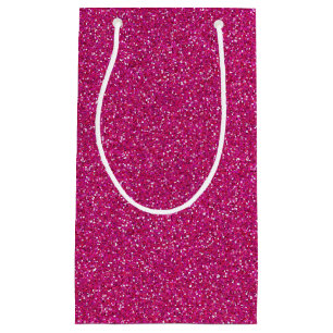 Deep Pink Sparkle Glitter Gift Bag Klein Cadeauzakje