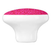 Deep Pink Sparkly Bits Keramische Knop (Zijkant)