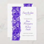 Deep Purple Enregistrer La Carte Mariage Date (Devant / Derrière)
