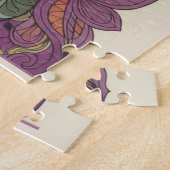 Deep Purple Floral Intricate Jigsaw Puzzle (Côté)