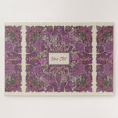 Deep Purple Floral Intricate Jigsaw Puzzle (Horizontal)