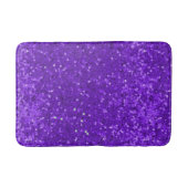 Deep Purple Glam Faux Glitter Pattern Badmat (Voorkant)