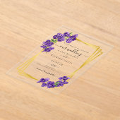 Deep Purple Violets Wedding Invitation (Poser)