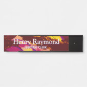 Deep Red Acrylic Flow Art Desk Deurbordje (Voorkant)