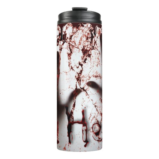 Deep Red Bloody Blood Spatter Help Thermosbeker (Voorkant)