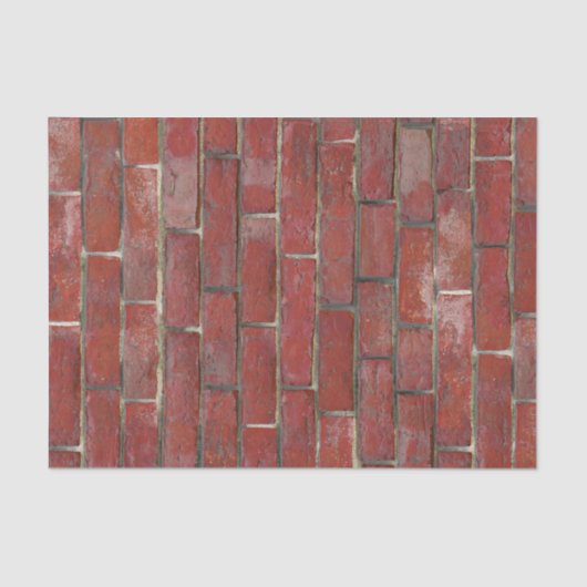 Deep Red Brick Pattern Tissuepapier (Voorkant)