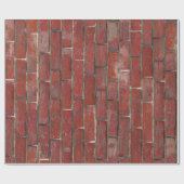 Deep Red Brick Wall patroon Cadeaupapier (Vlak)