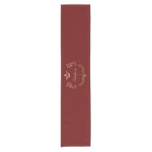Deep Red Crown Crest - Gepersonaliseerd Korte Tafelloper (Voorkant)