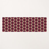 Deep Red Dahlia Floral Pattern Yogamat (Voorkant (horizontaal))