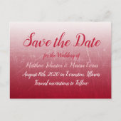 Deep Red Fade Bubbles Save the Date Briefkaart (Voorkant)