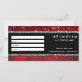 Deep Red Faux Glitter Lights Cadeaubon (Achterkant)